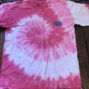 pink tie dye huf shirt